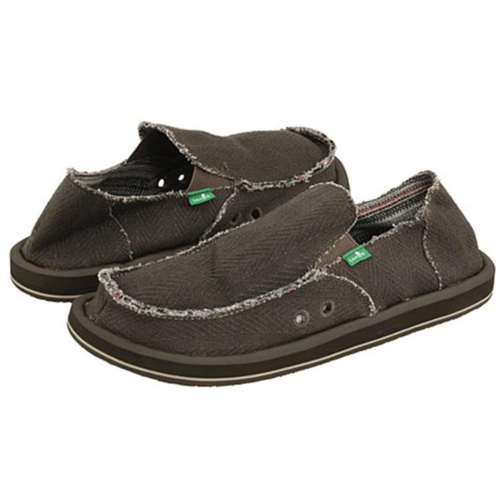 Sanuk SMF1010 Hemp Slip-On Loafer Shoes Olive